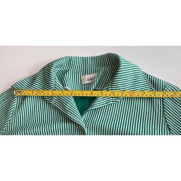 Prince of Dallas Paintsuit Green White Stripe Vintage 70’s Women’s M-XL - Picture 6 of 9